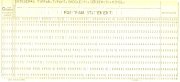 FORTRAN code on a punch card, showing the specialized uses of columns 1-5, 6 and 73-80.