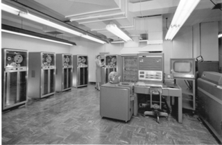 An IBM 704 mainframe (image courtesy of LLNL)