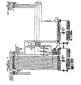 [Serial interface and user port schematic]