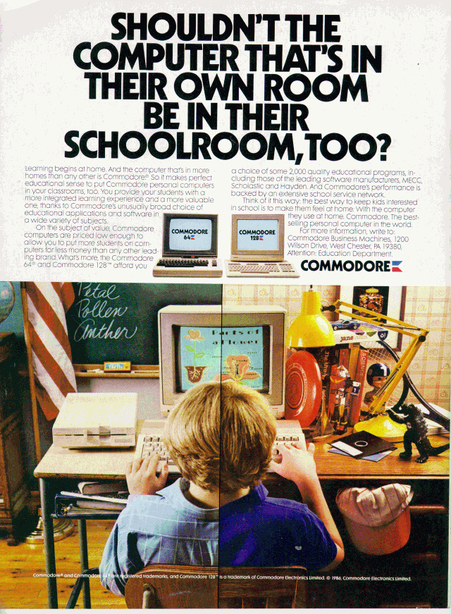 [Shouldn't the computers that's in their own room be in the schoolroom, too?]
